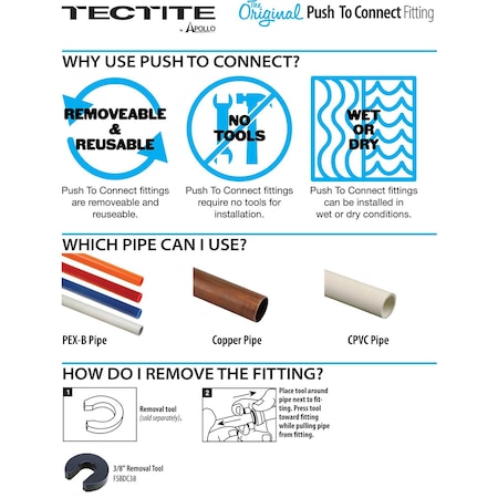 Apollo 3/8 in. (1/2 in. O.D.) Brass Push-To-Connect x 1/2 in. Female Pipe Thread Reducing Adapter FSBFA3812